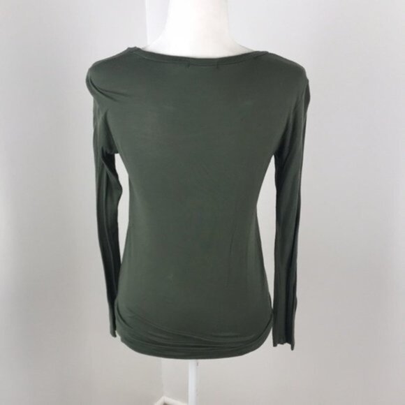 Occasion Long Sleeve Green Top With Pocket Size S - Picture 4 of 6